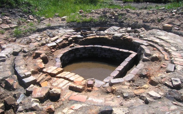 Remains of underground kilns from former brick works